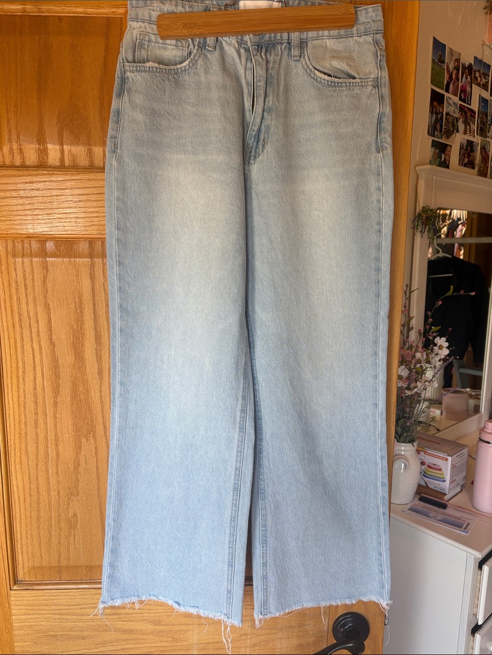 VERVET Light Blue Wide Leg Jeans - Casual Flare Denim
